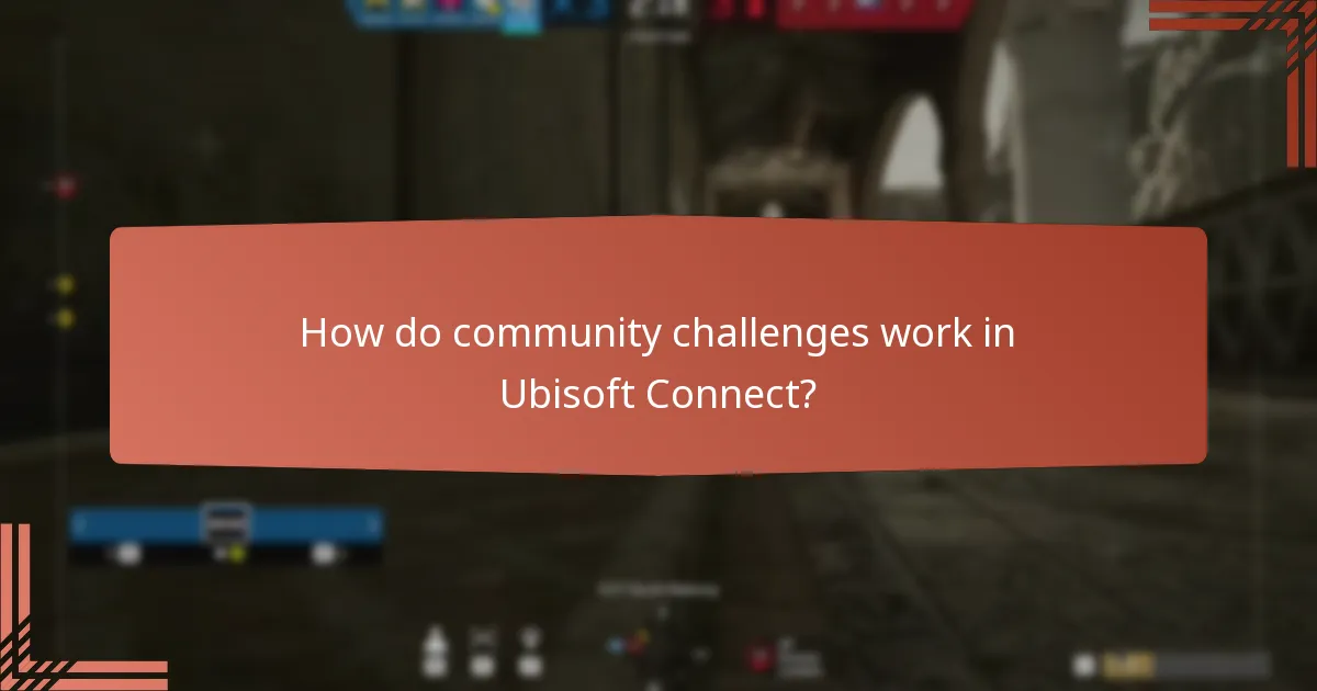 How do community challenges work in Ubisoft Connect?