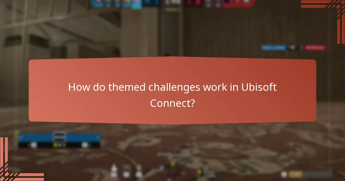 How do themed challenges work in Ubisoft Connect?