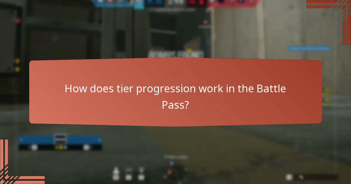 How does tier progression work in the Battle Pass?